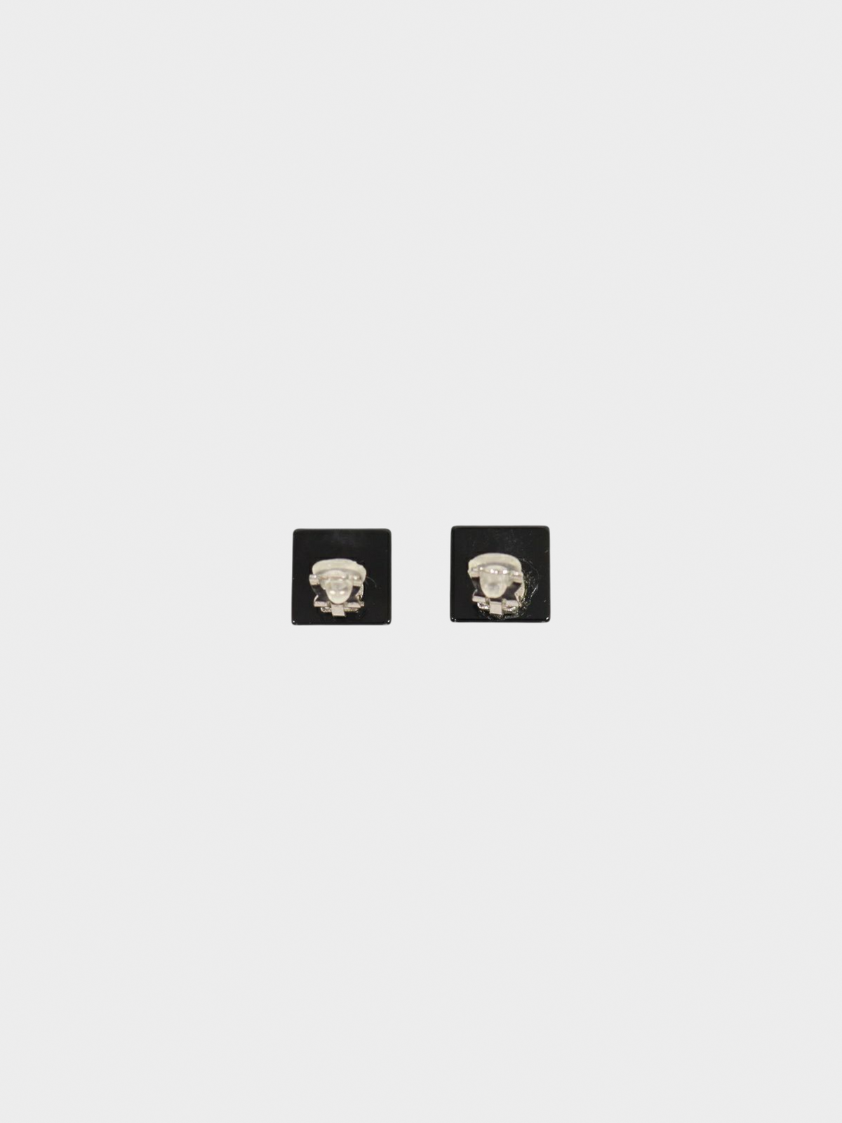 Chanel 2005 Black Coco Sqaure Earrings