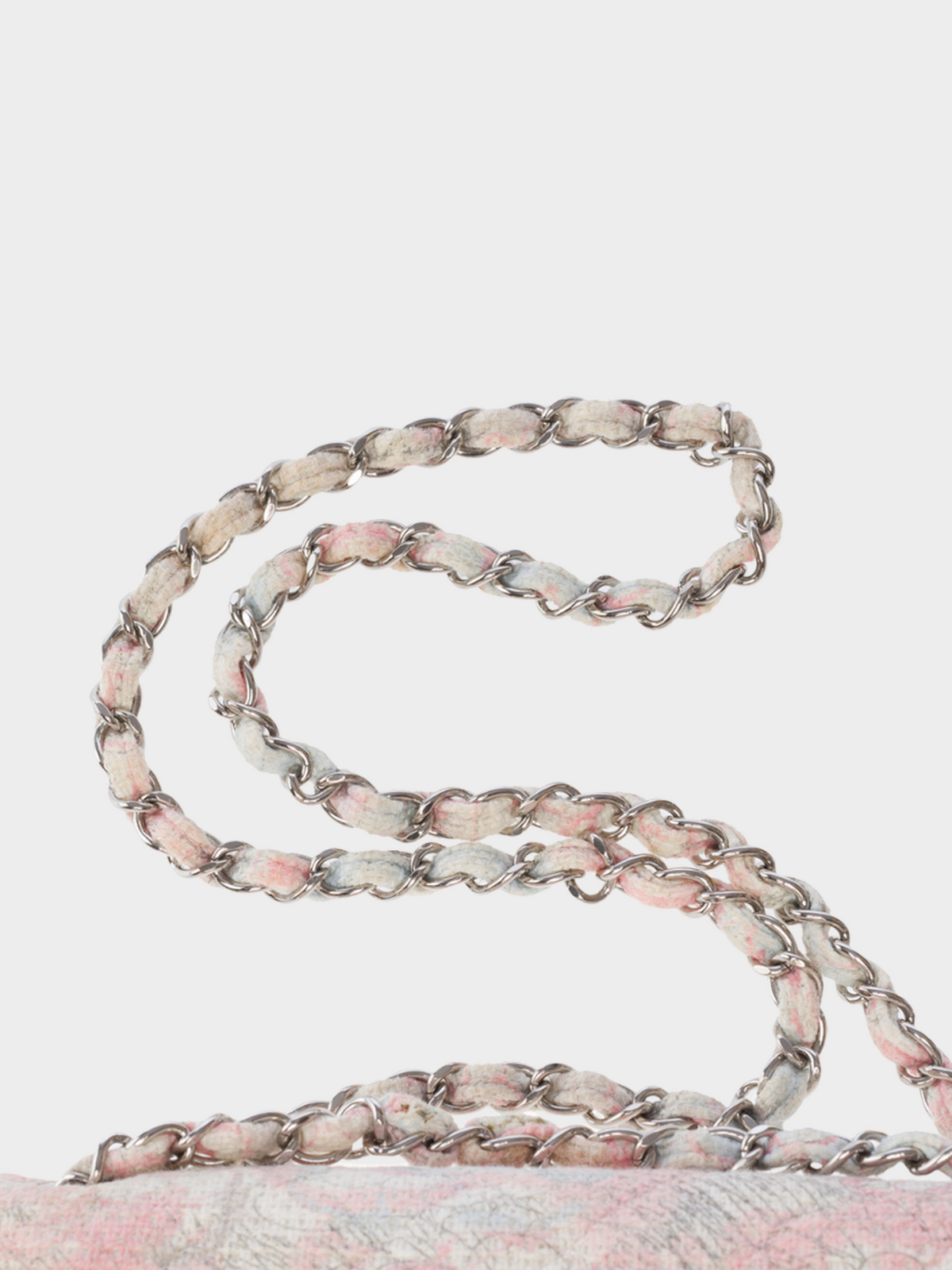 Chanel 2008-2010 Pastel Camellia Double Flap Shoulder Bag