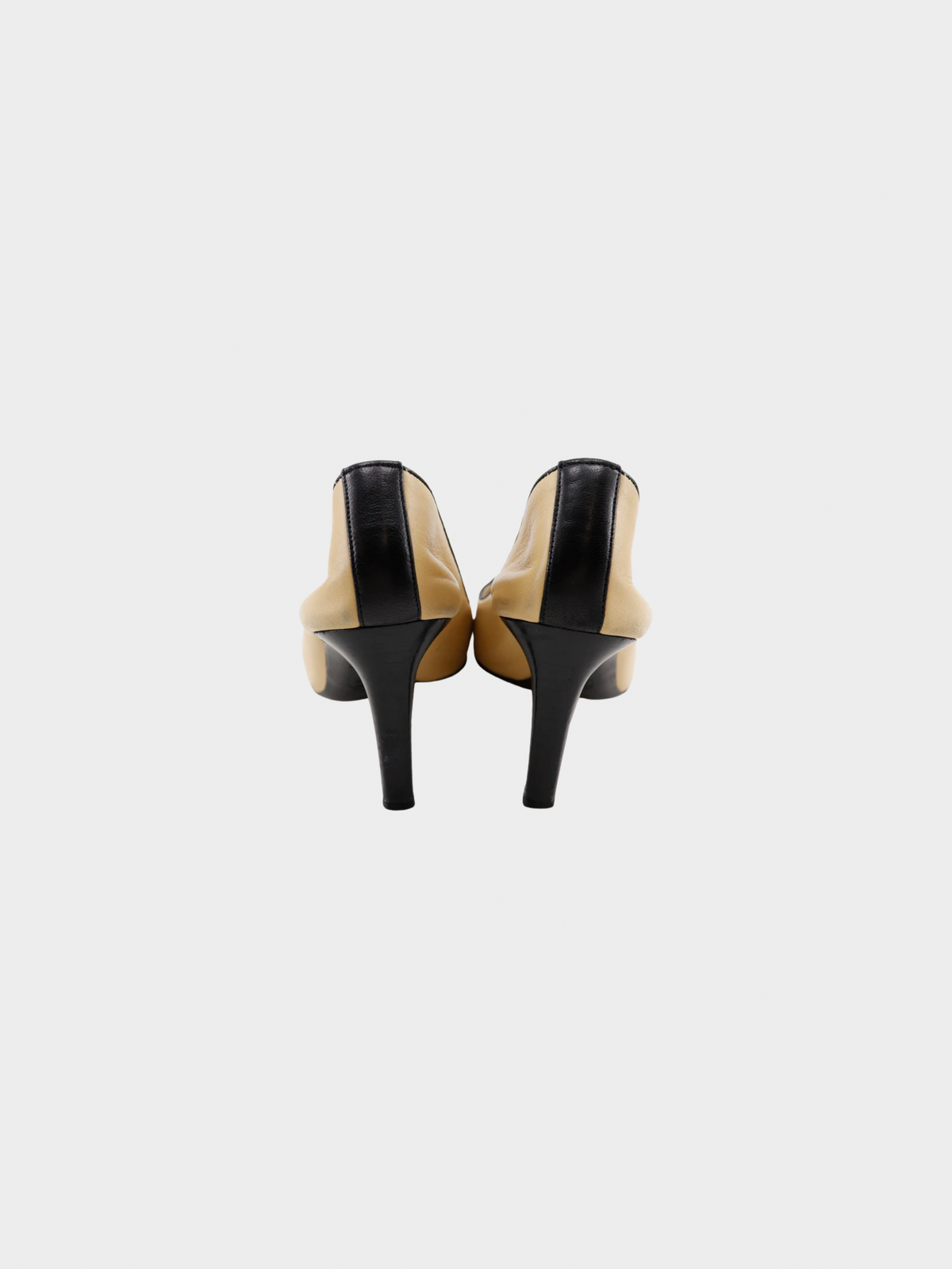 Chanel 2000s Coco Beige Ribbon Pumps