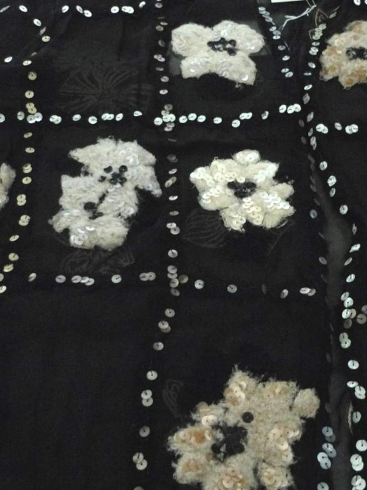Chanel FW 2000 Rare Black Camellia Beaded Jacket