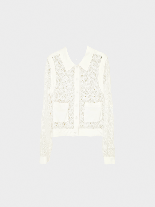 Chanel Cruise 2007 White Lace Cardigan