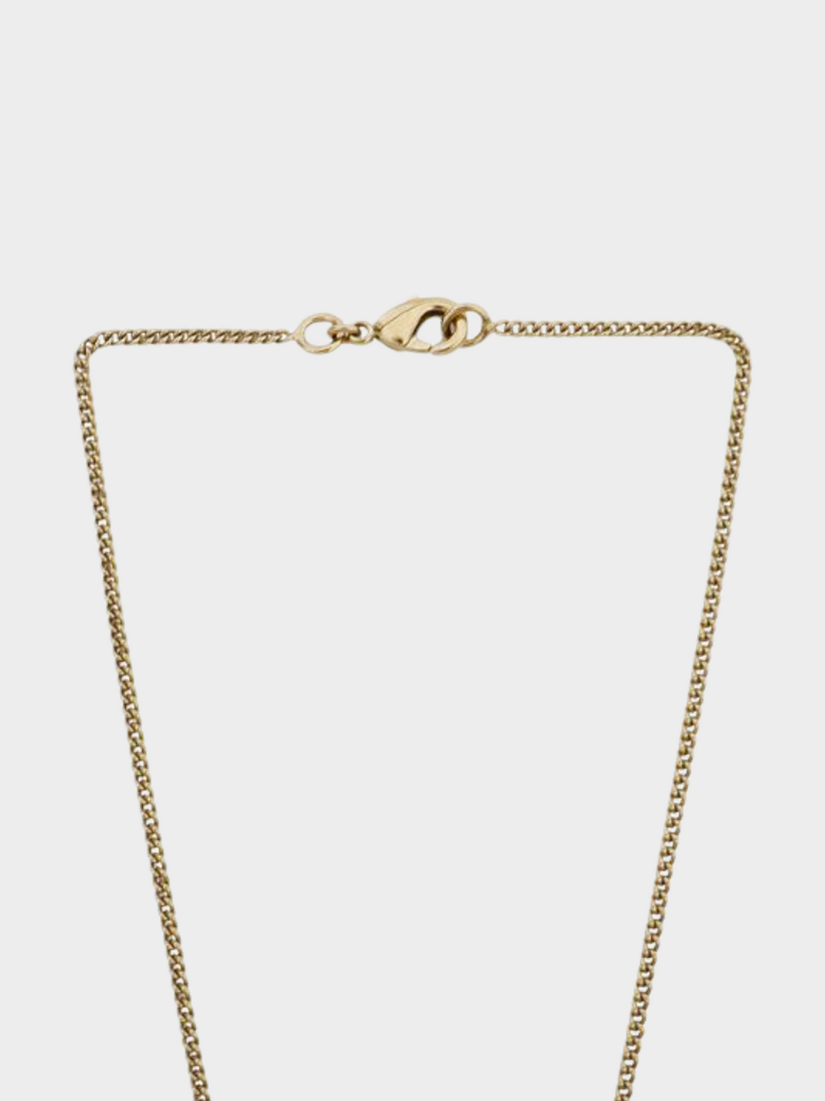 Chanel 2000s Black Enamel CC Flap Bag Charm Pendant Necklace