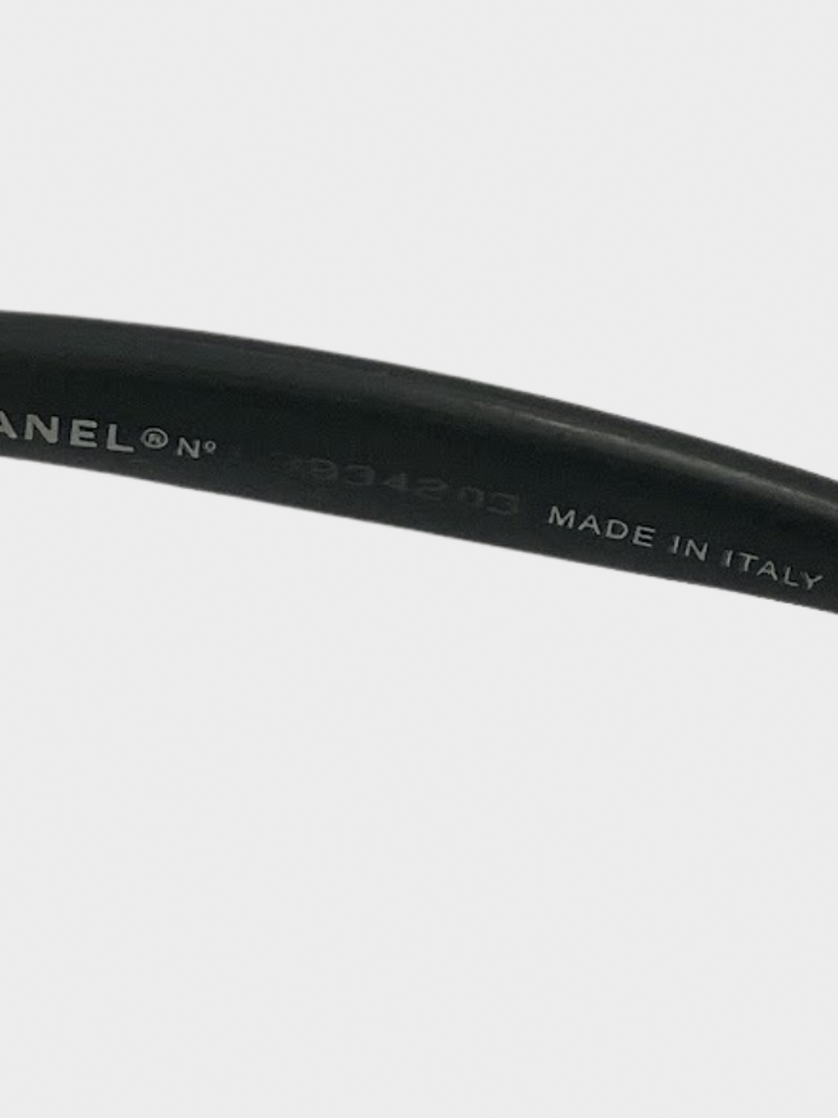 Chanel 2000s Silver Coco Clear Visor Sunglasses
