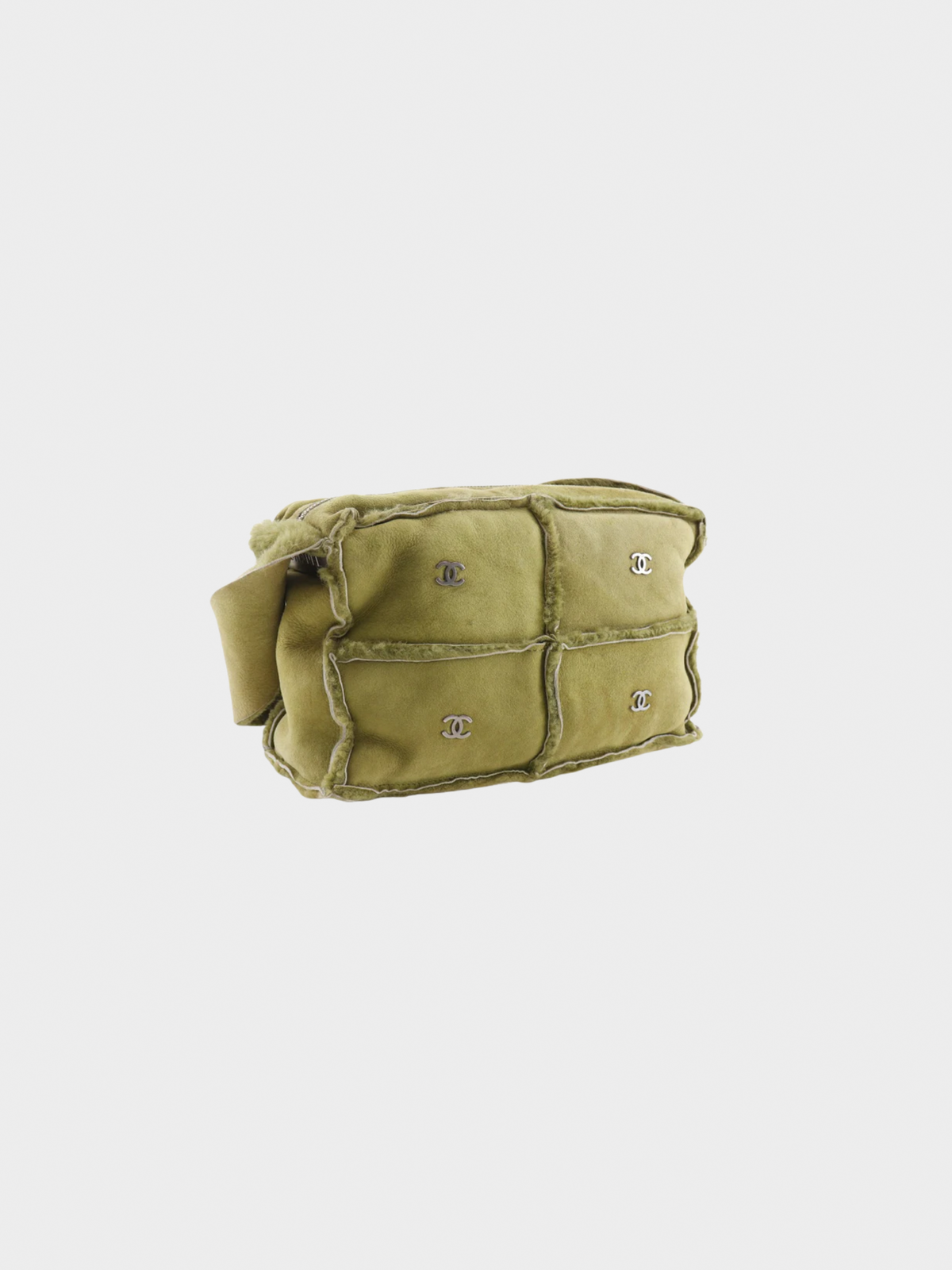Chanel 2000s Matcha Green Mouton Suede Bag
