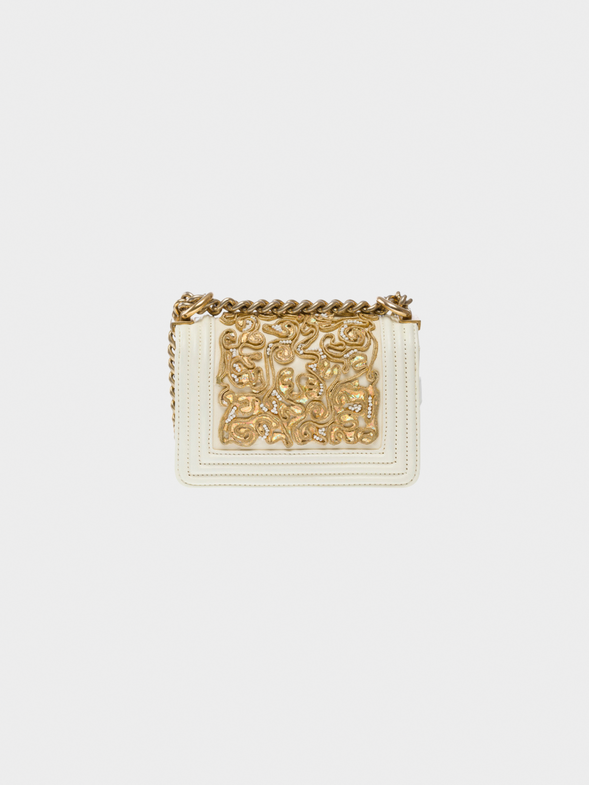 Chanel Cruise 2013 Beige and Gold Versailles Boy Bag