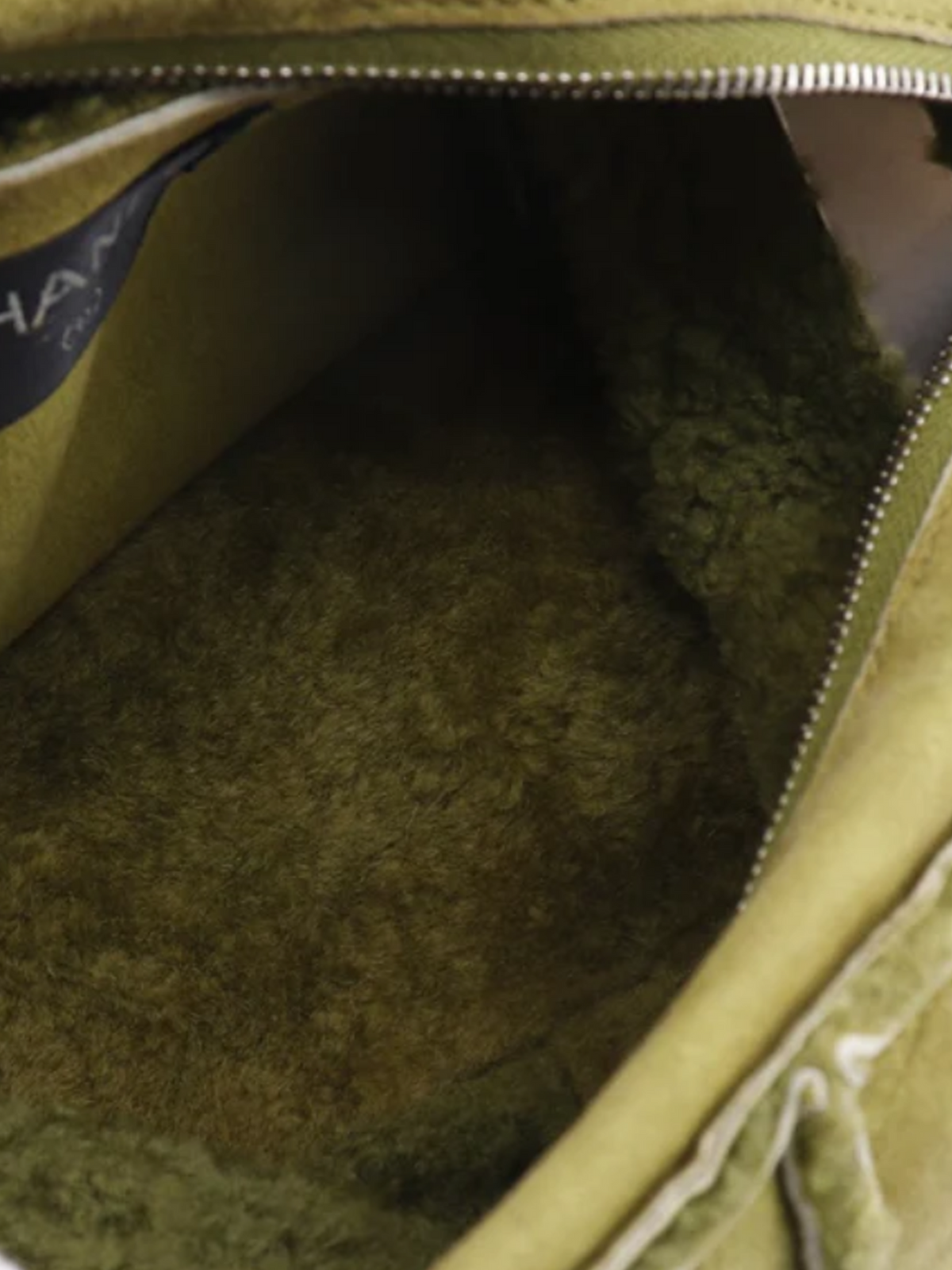 Chanel 2000s Matcha Green Mouton Suede Bag