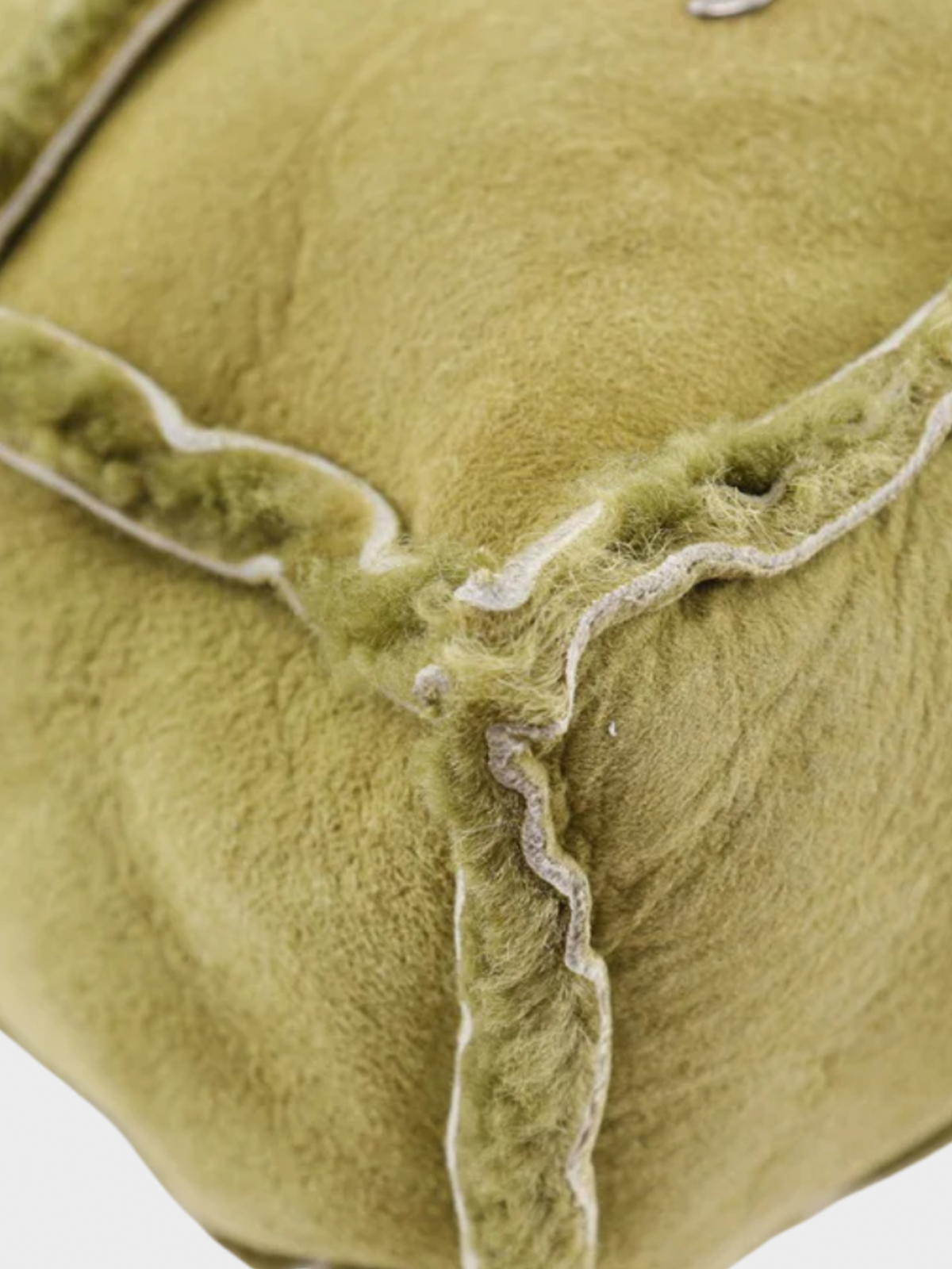Chanel 2000s Matcha Green Mouton Suede Bag