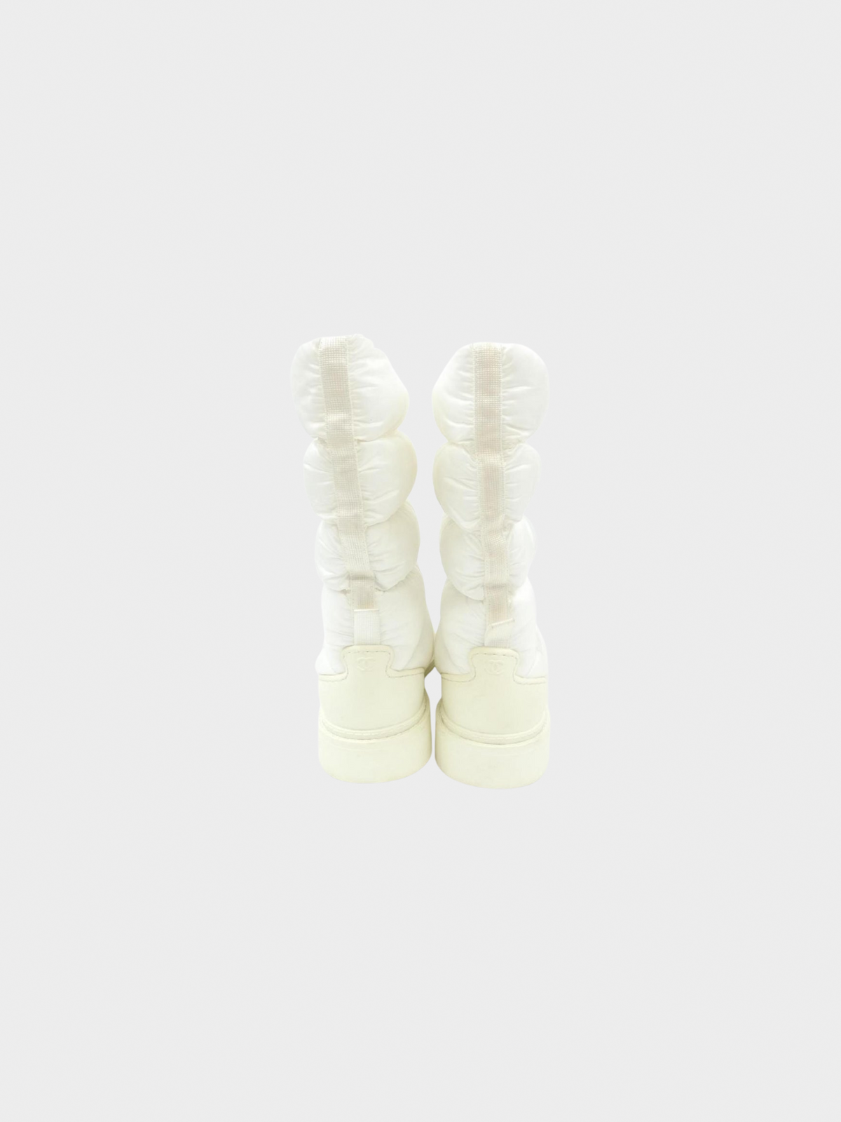Chanel 2000s White Nylon Puffer Boots