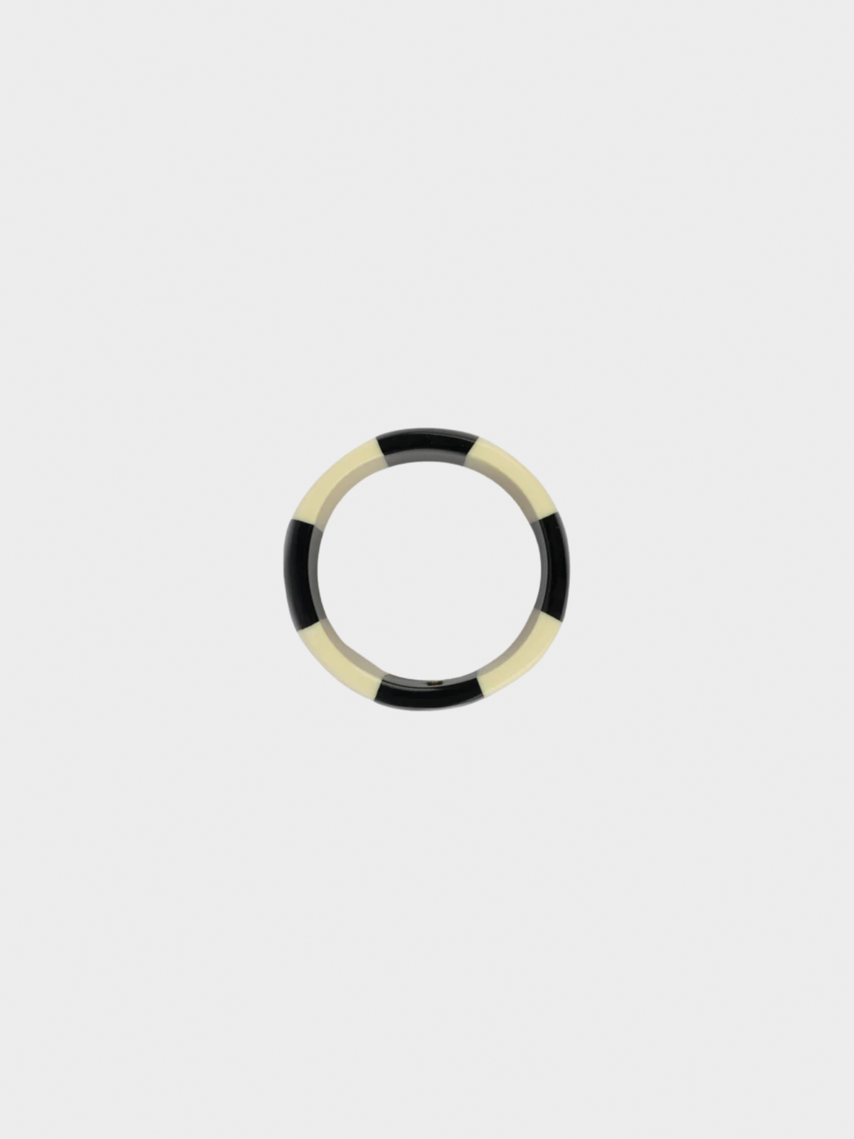 Chanel SS 1996 Black and White Bakelite Cuff Bracelet