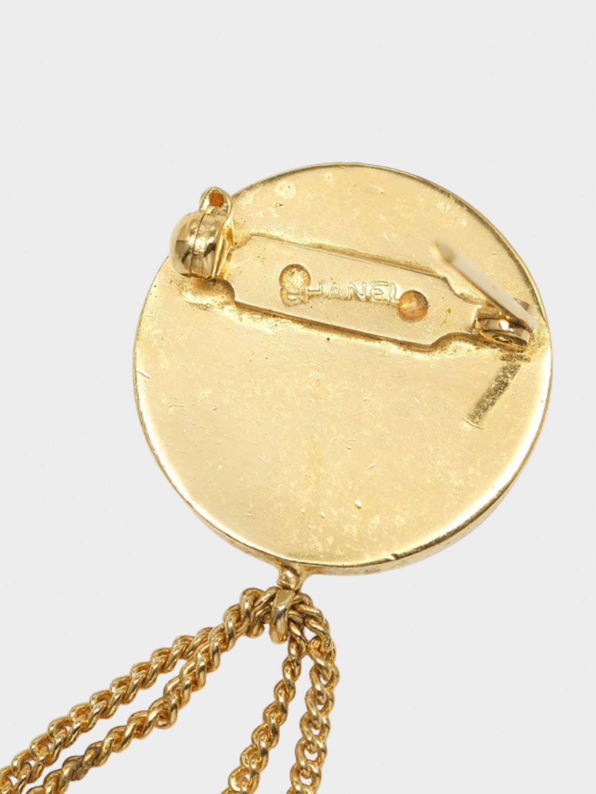Chanel 1993 Gold Plated Handbag Brooch