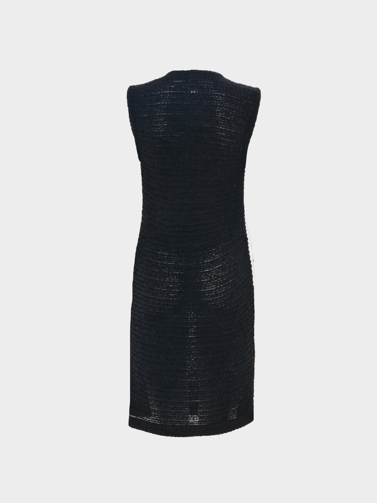 Chanel by Karl Lagerfeld Resort 2016 Black Pearlescent Button Black Tweed Dress