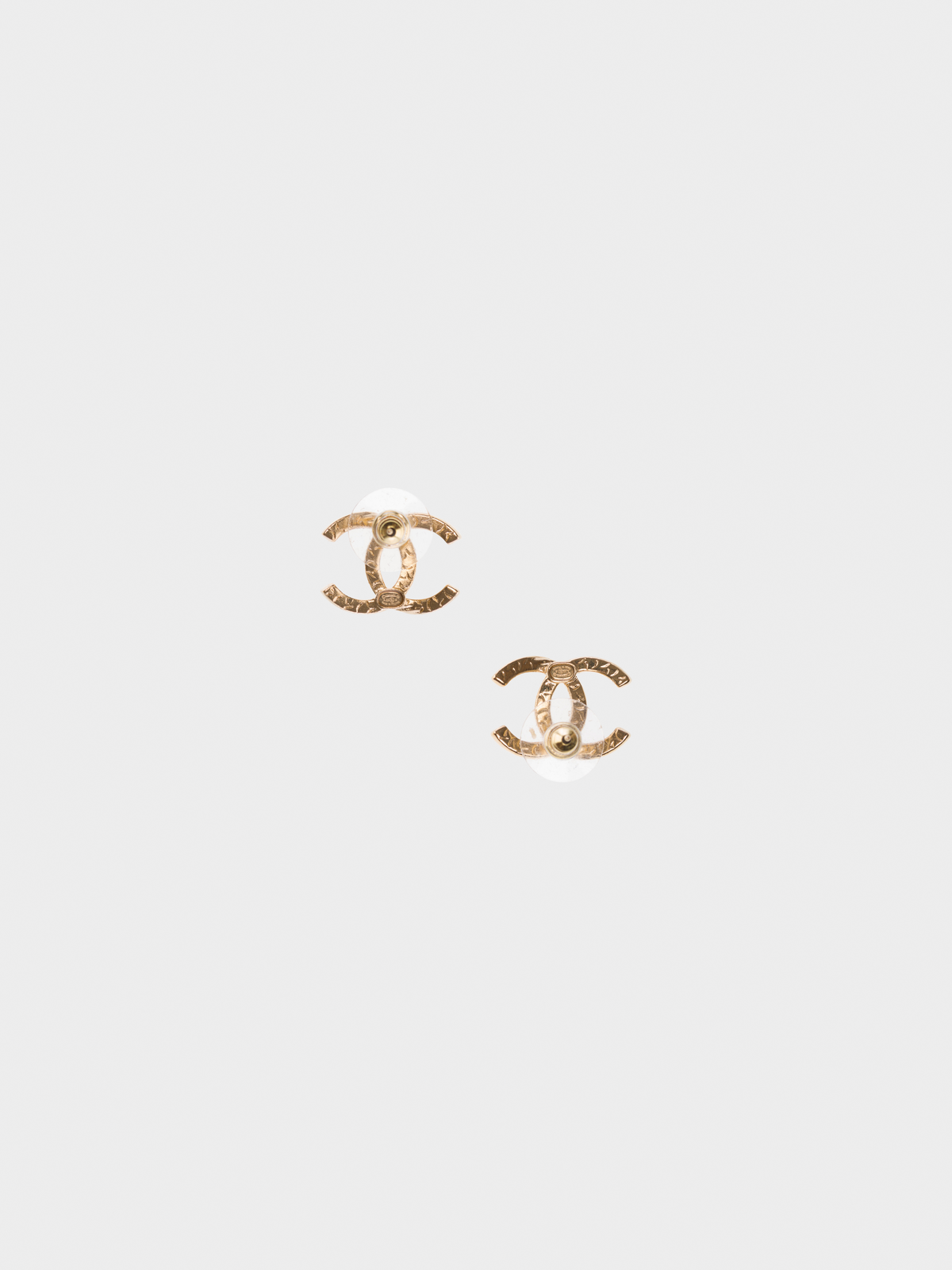 Chanel 2010s Gold Rhinestoned CC Earrings