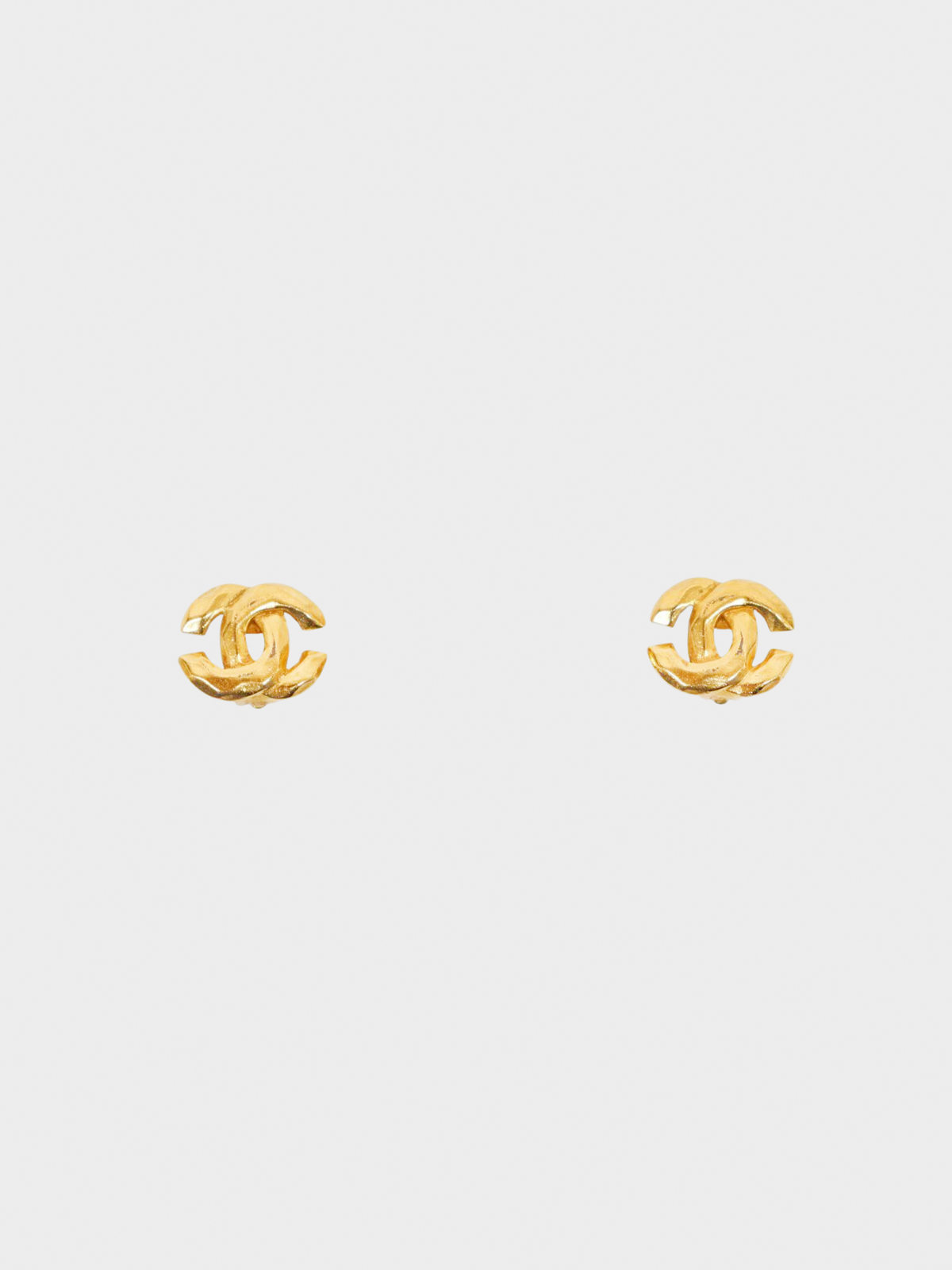 Chanel 1990s Gold CC Coco Logo Earrings