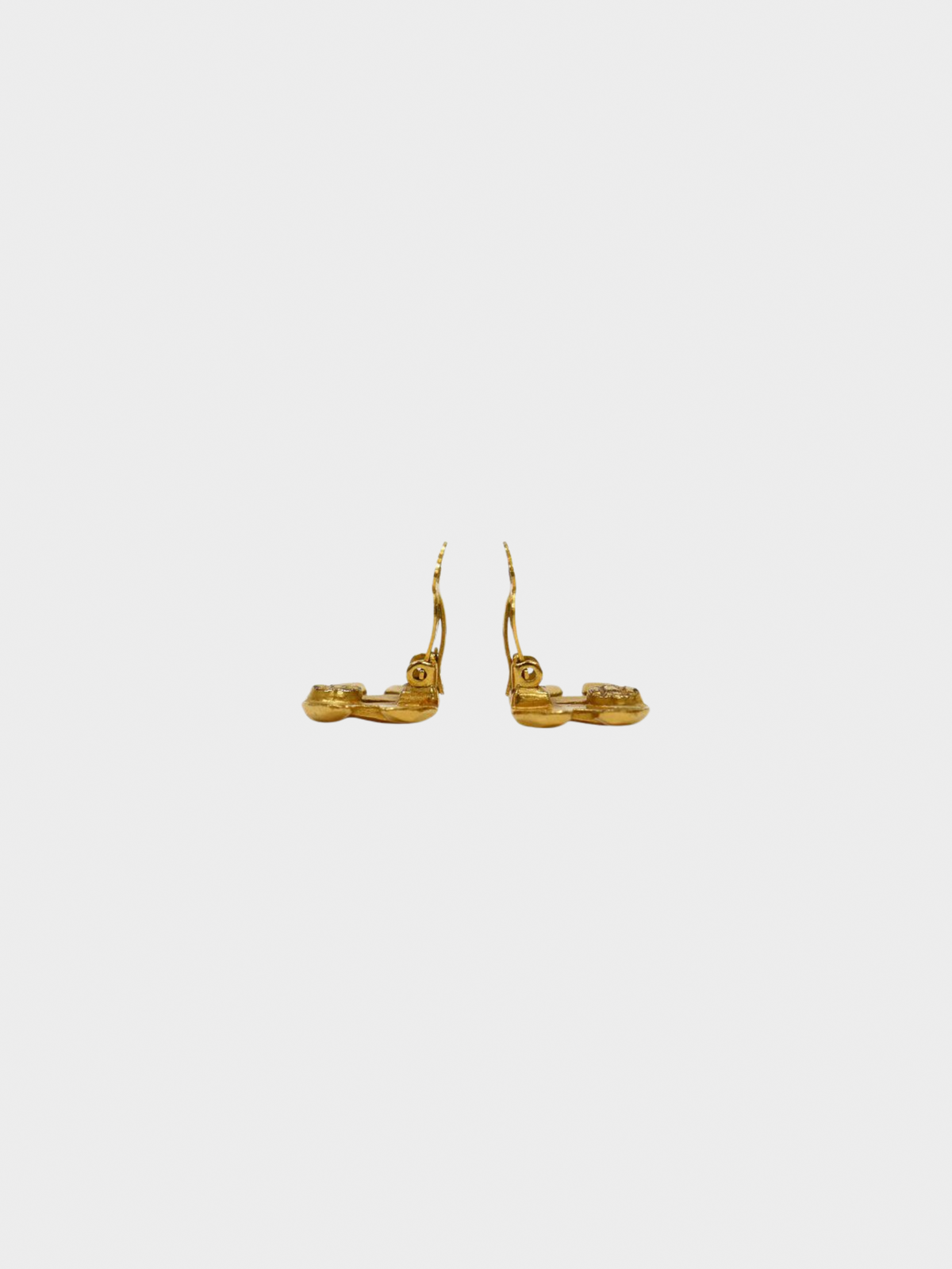Chanel 1990s Gold CC Coco Logo Earrings