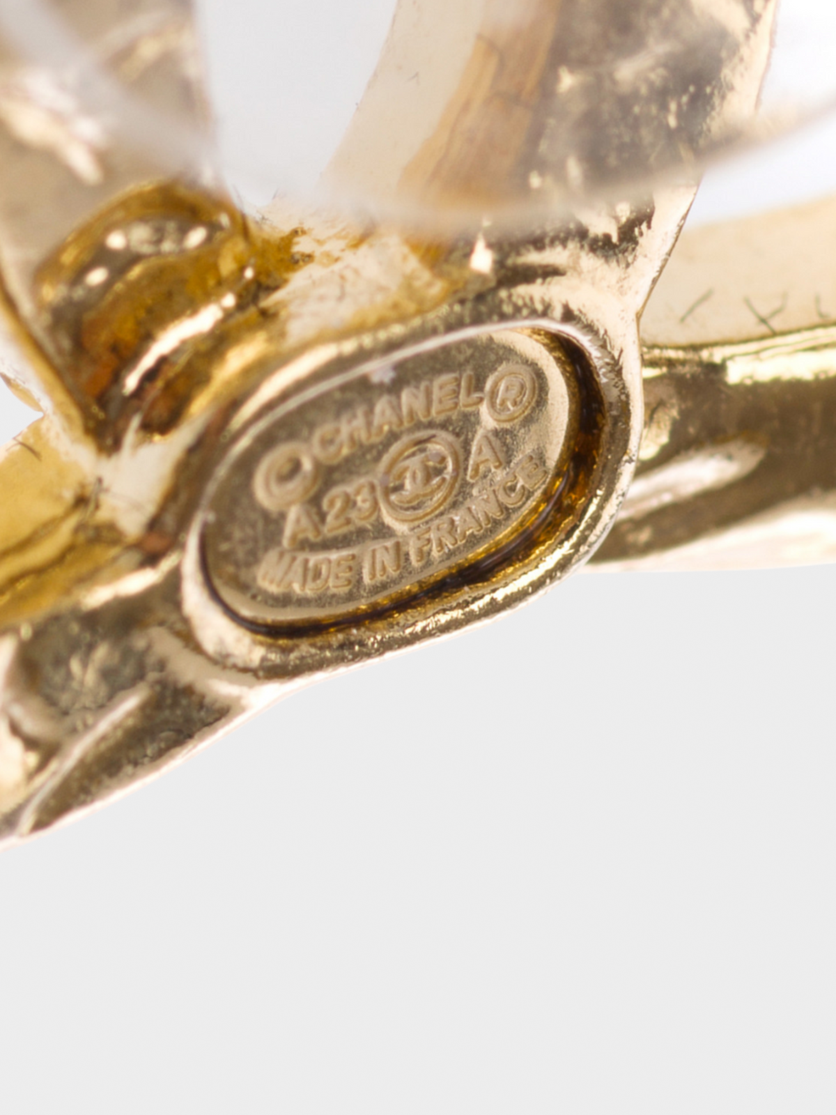 Chanel 2010s Gold Rhinestoned CC Earrings