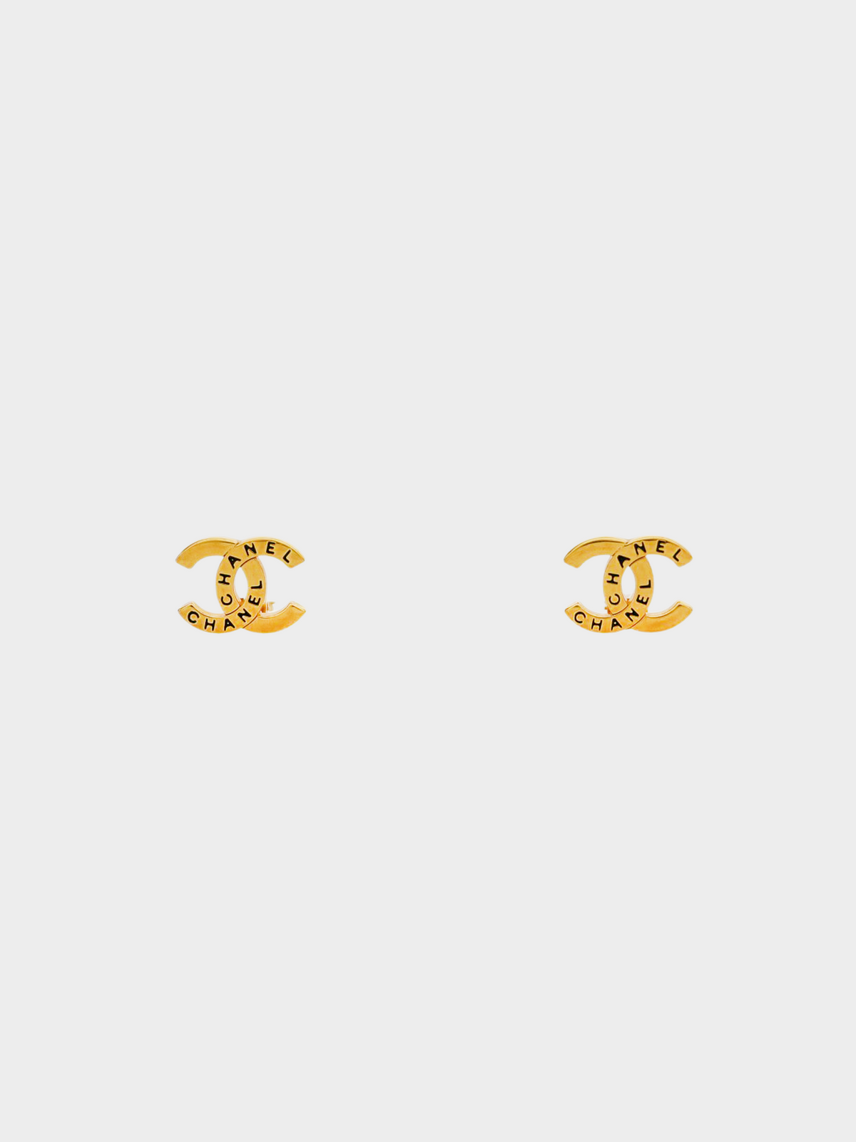 Chanel 1990s Gold Logo CC Clip-On Earrings