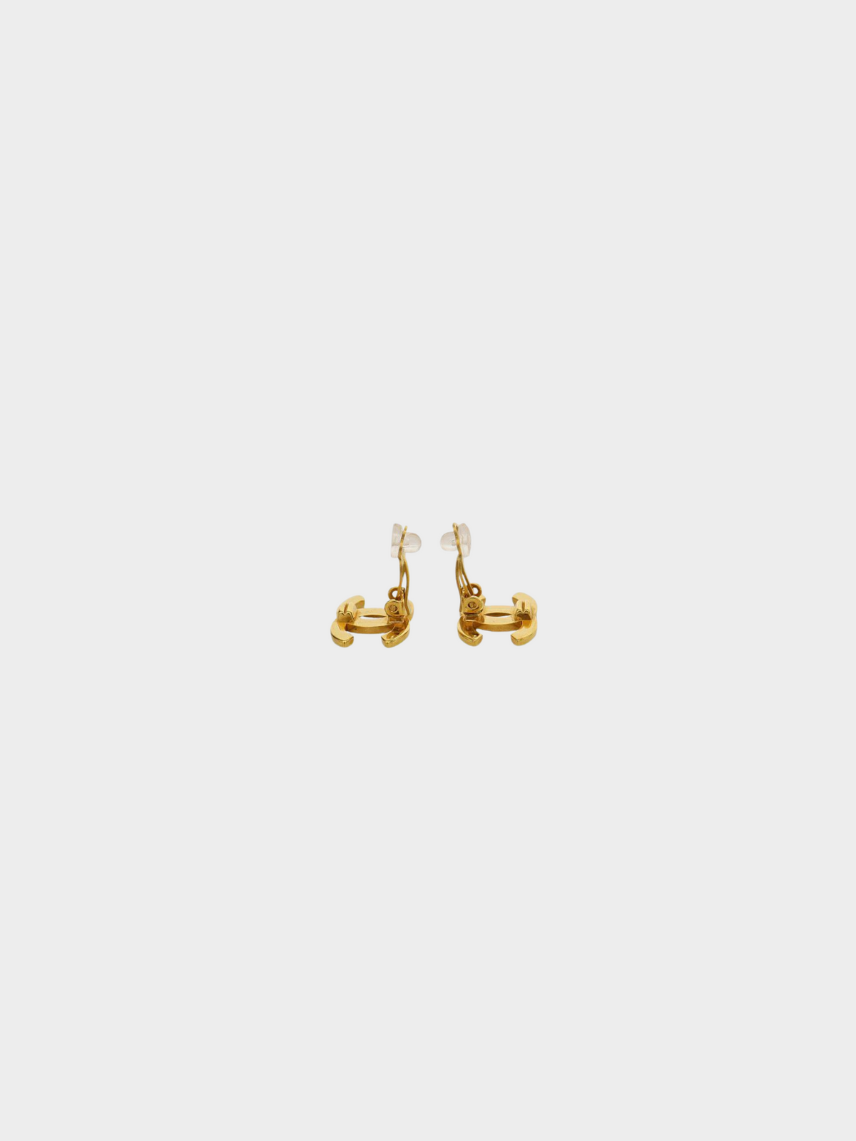 Chanel 1990s Gold Logo CC Clip-On Earrings
