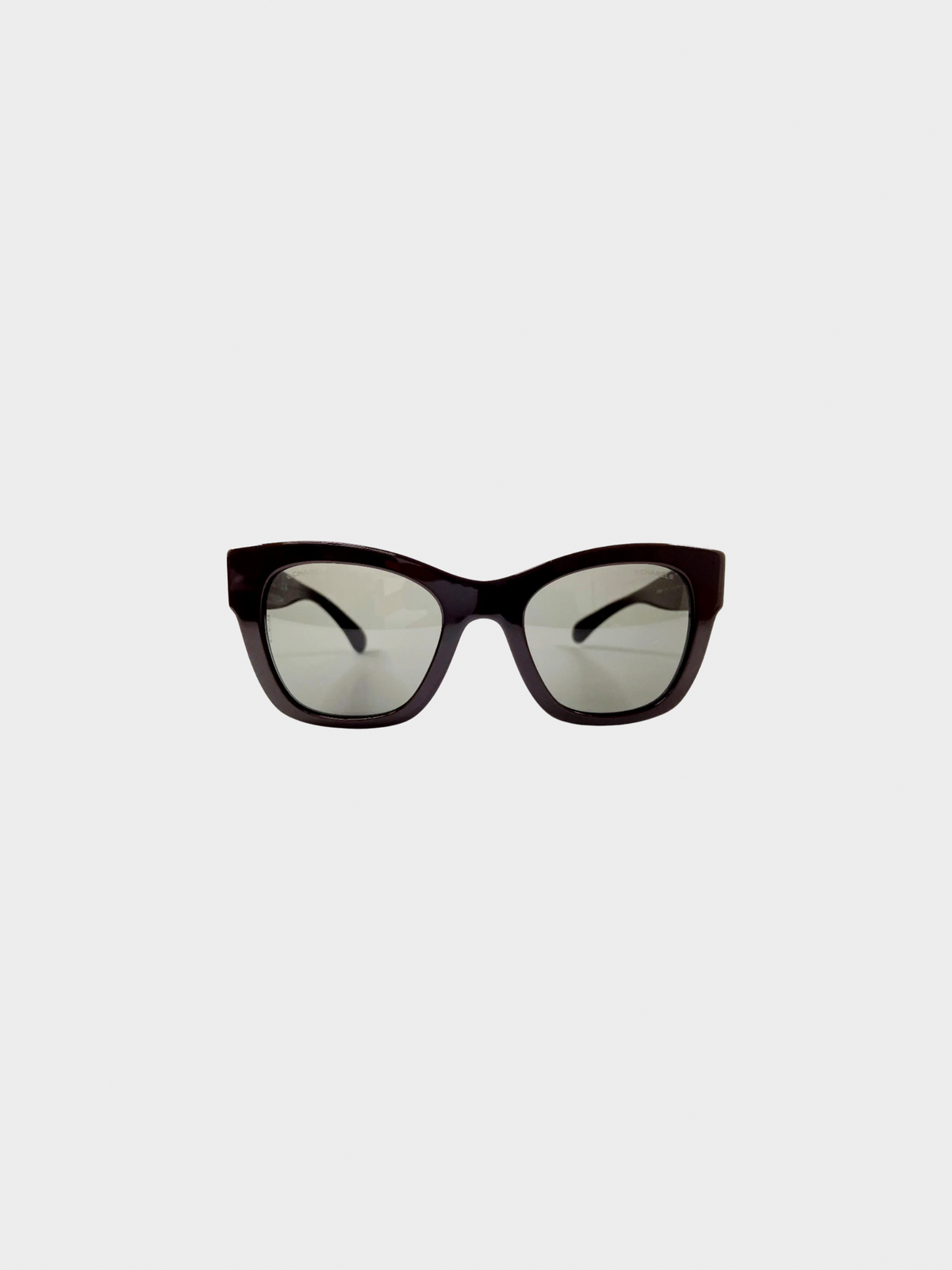 Chanel 2000s Brown Heart Sunglasses