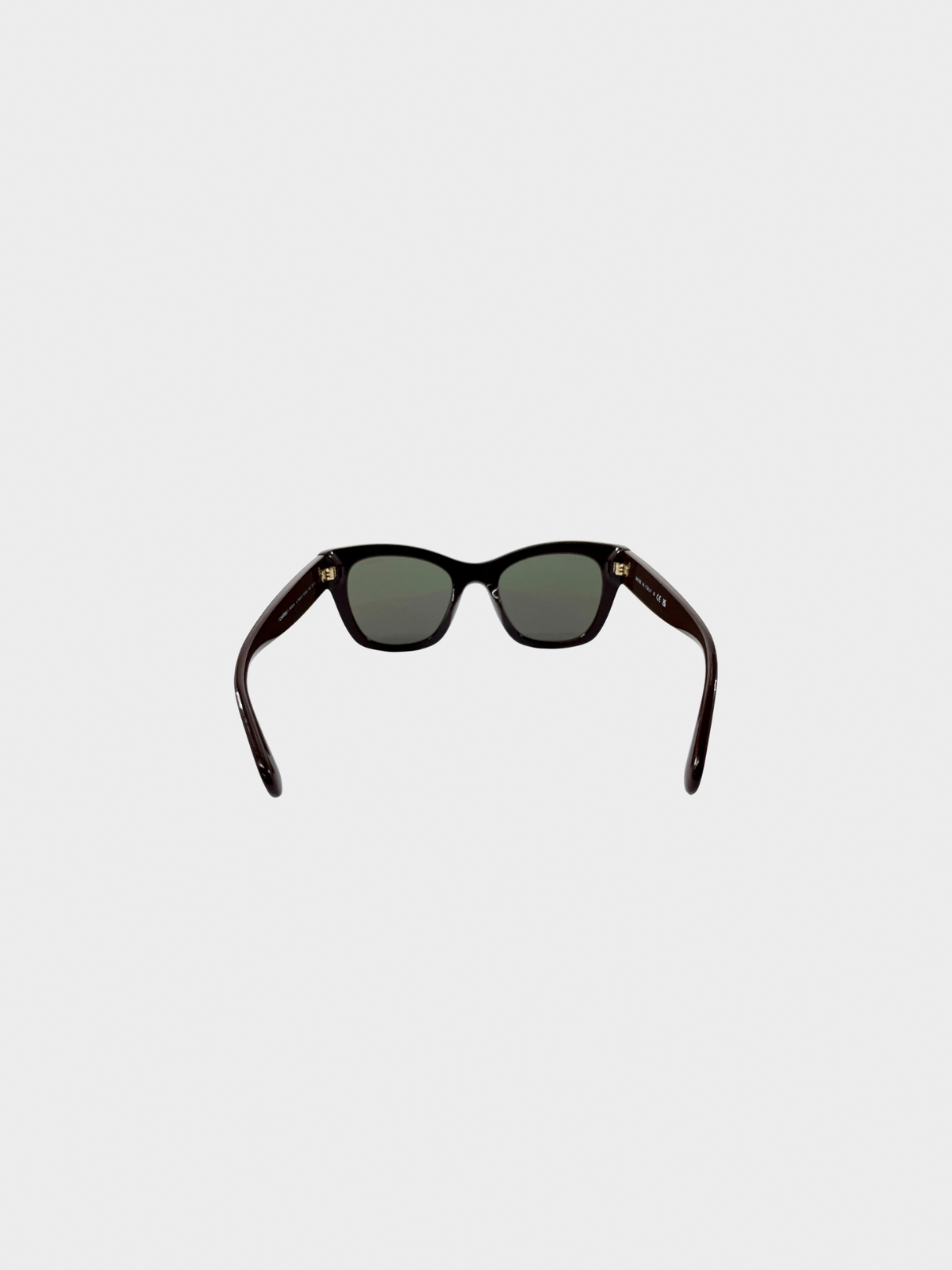 Chanel 2000s Brown Heart Sunglasses