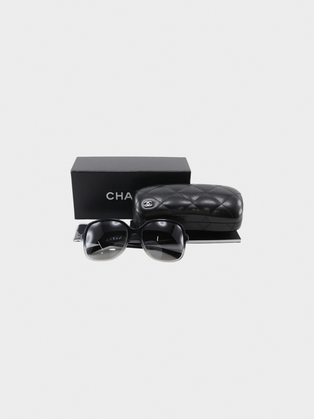 Chanel 2000s Coco Black Gradient Sunglasses