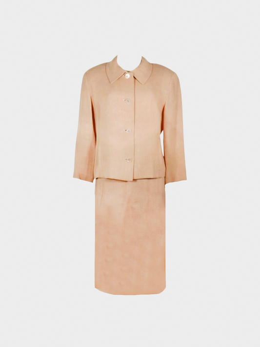 Chloé 1990s Beige Blazer and Skirt Set