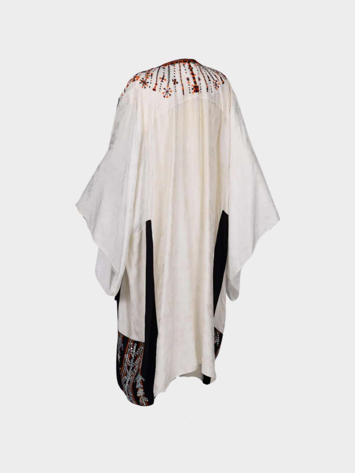 Chloé FW 2016 Ivory Silk Embroidered Caftan Dress