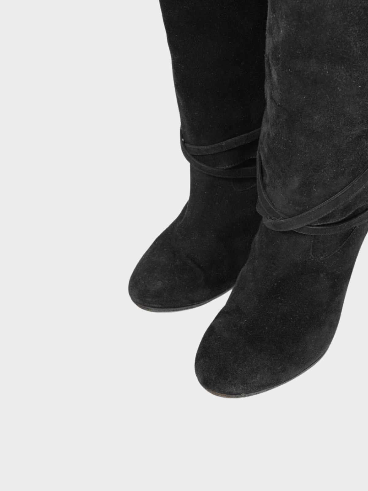 Chloé AW 2007 Black Suede Foldover Short Boots