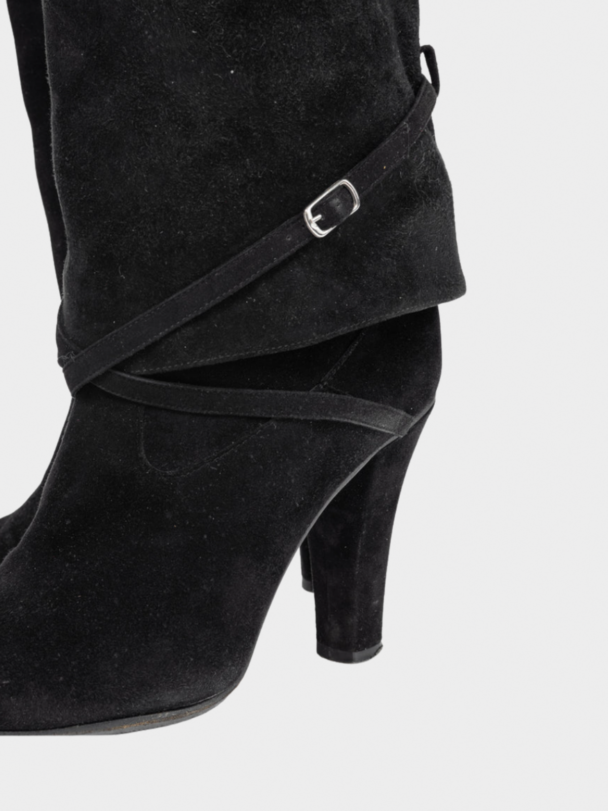 Chloé AW 2007 Black Suede Foldover Short Boots