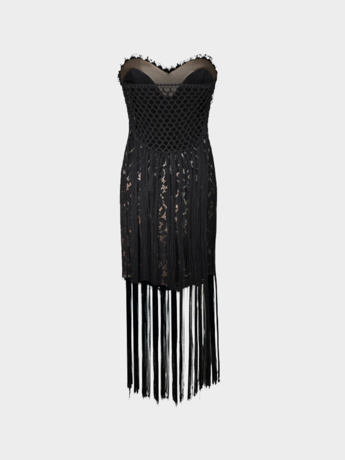 Christian Lacroix 1990s Black Lace Bustier Dress
