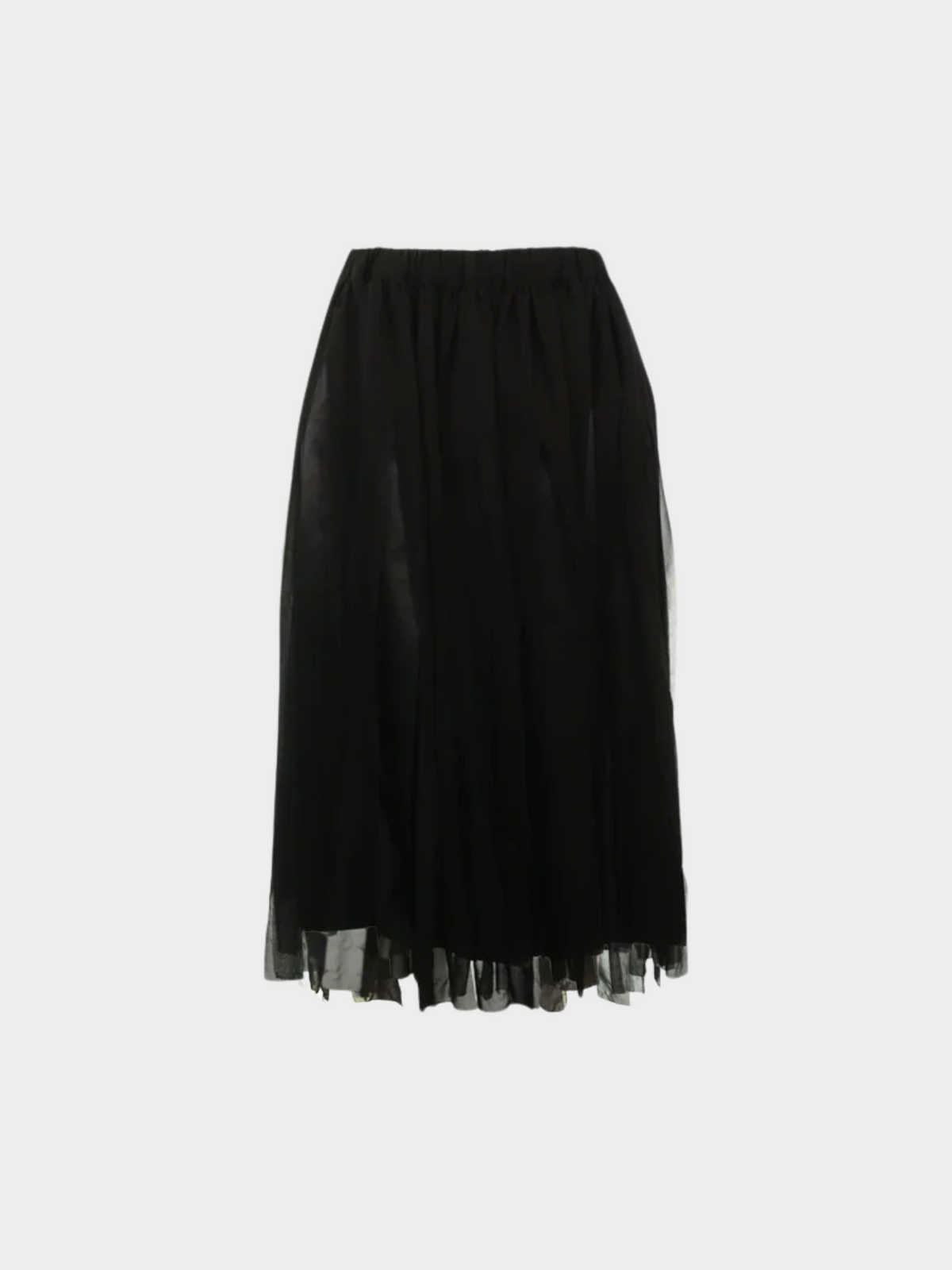 Comme des Garçons SS 2022 Black Tulle Midi Skirt
