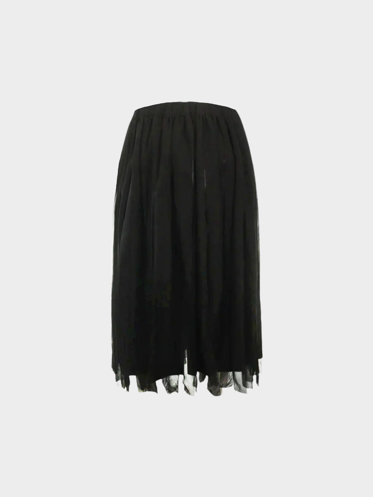 Comme des Garçons SS 2022 Black Tulle Midi Skirt