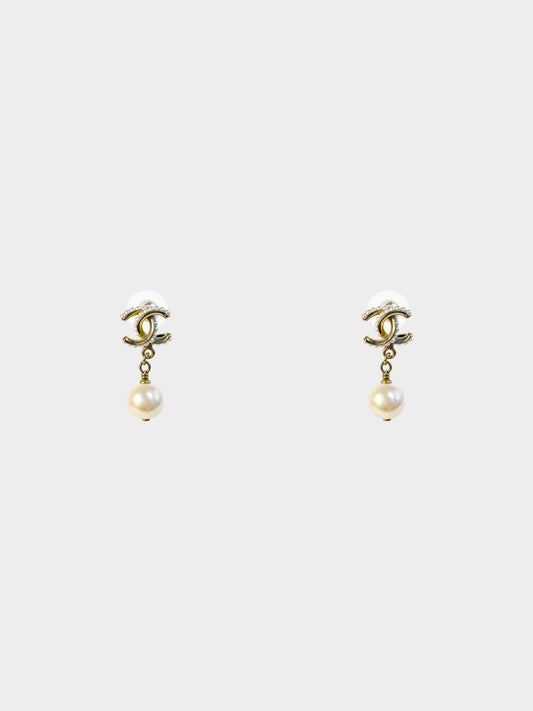 Chanel Pre-Fall 2013 Gold COCO Pearl Drop Earrings