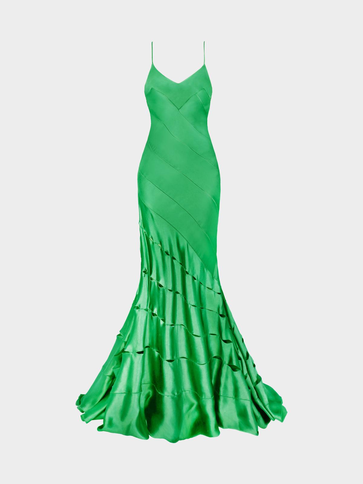 Roberto Cavalli SS 2004 Green Silk Mermaid Gown