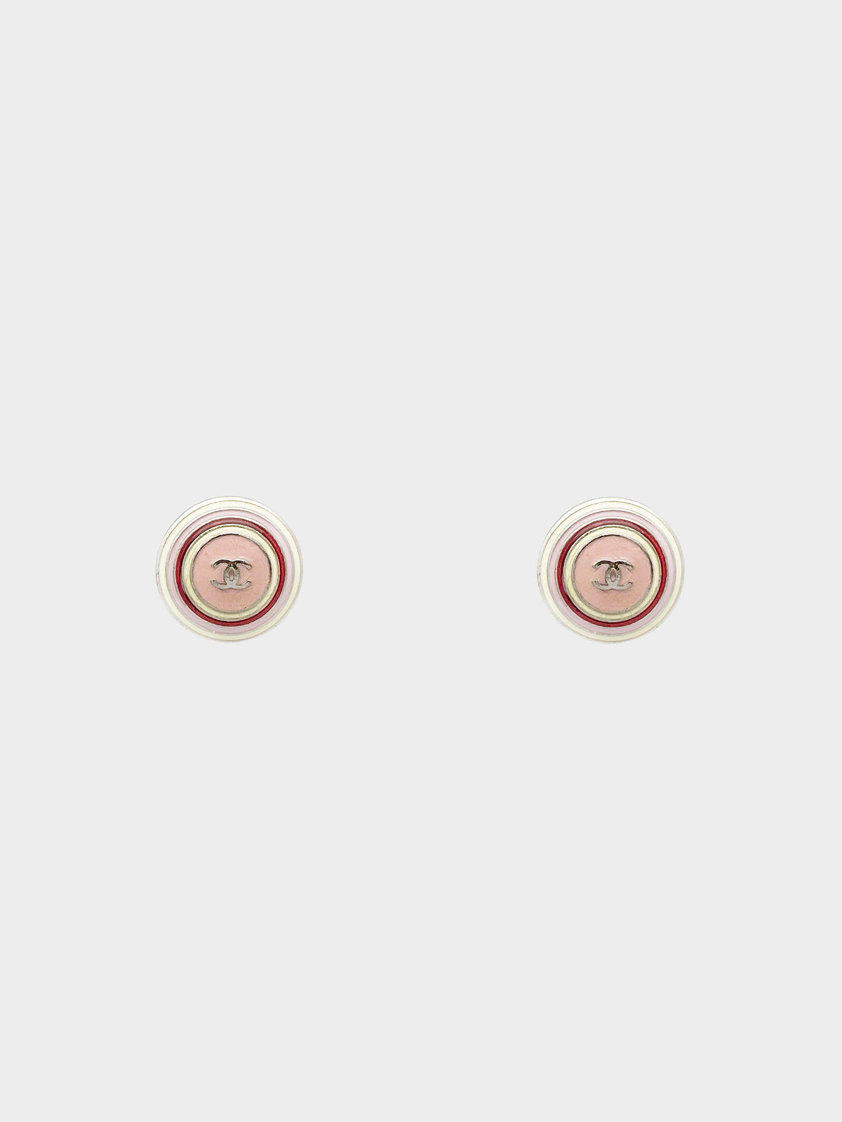 Chanel 2007 Cruise Pink Optical Stud Earrings