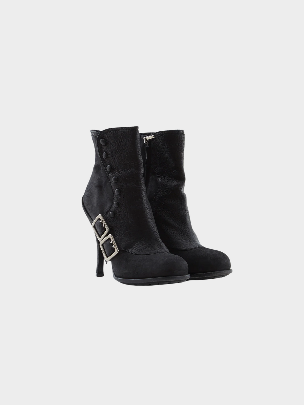 Christian Dior SS 2010 Black Leather Ankle Boots