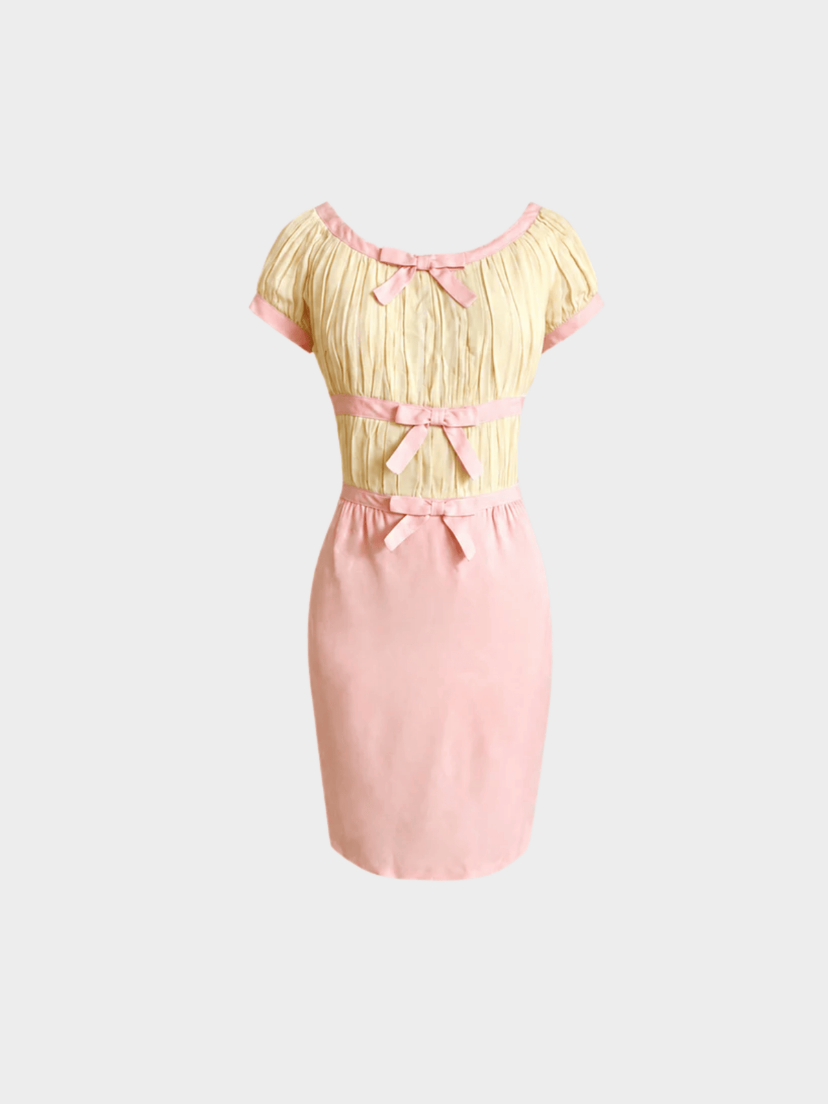 Moschino 1990s Pink Bow Midi Dress
