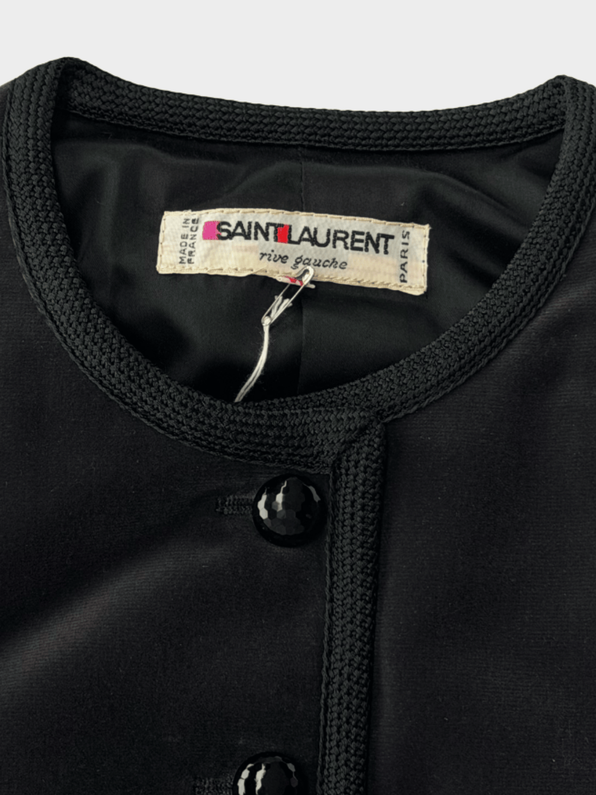 Yves Saint Laurent 1980s Black Cordé Jacket