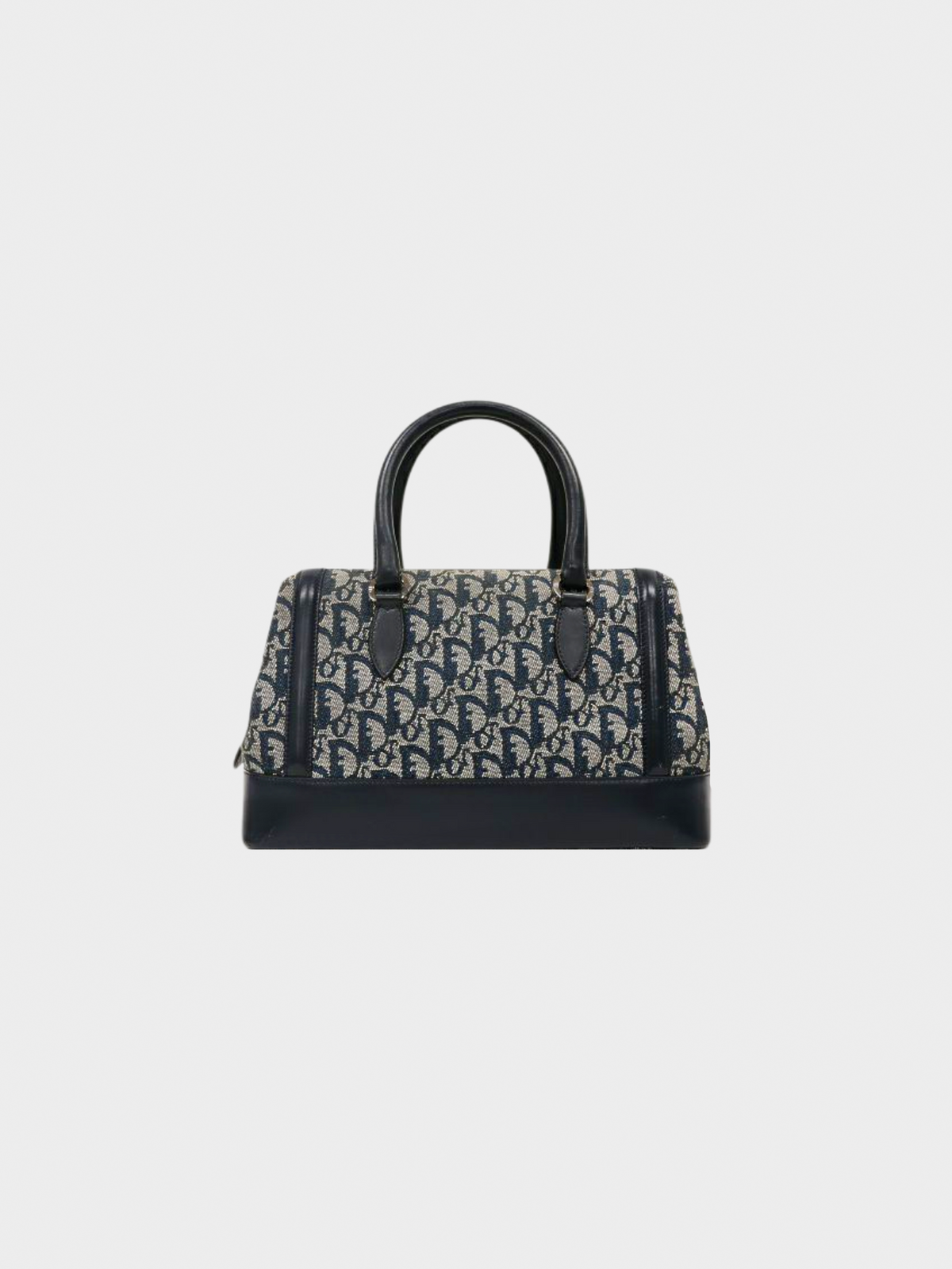 Christian Dior 2000s Navy Canvas Monogram Trotter Handbag