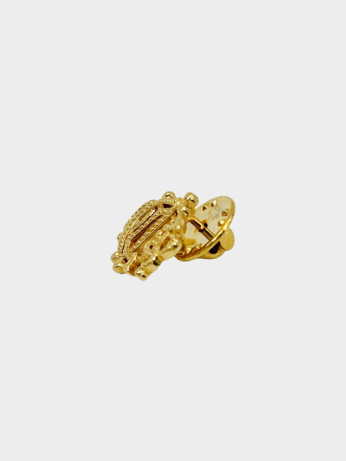 Christian Dior 1980s Old Logo Gold Emblem Brooch
