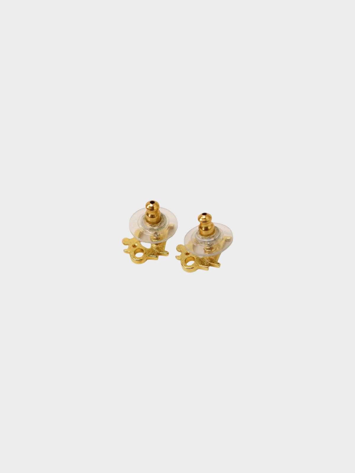 Christian Dior 2000s Gold Logo Earrings
