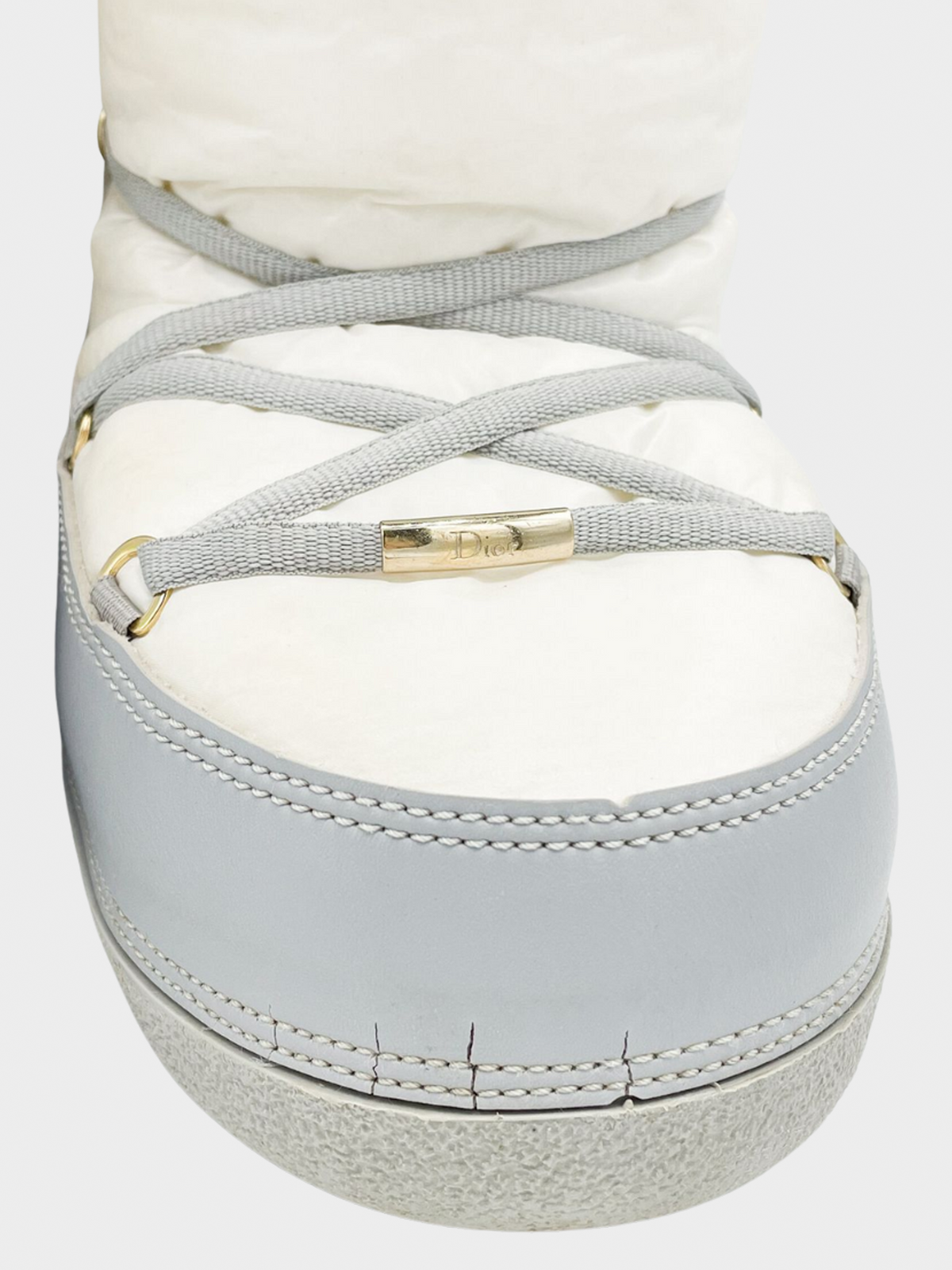 Christian Dior FW 2006 White Fur Trimmed Moon Boots