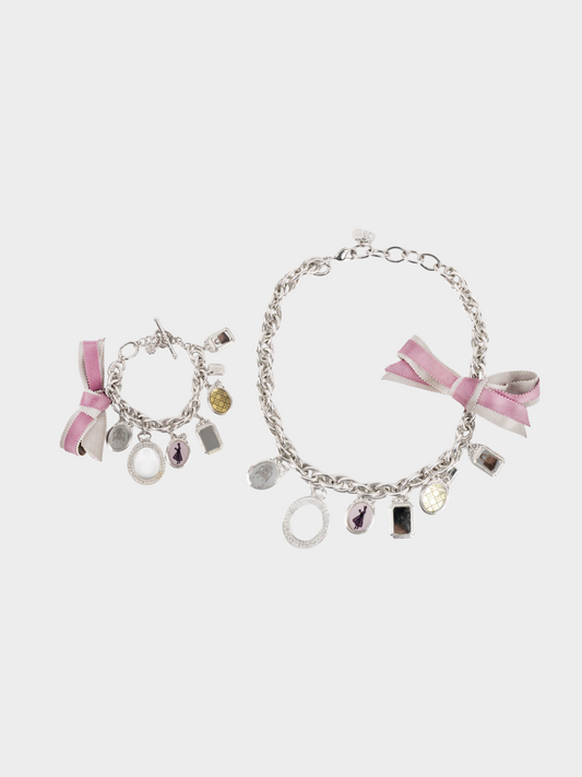 Christian Dior 2000s Multi Charm Bracelet and Necklace Set