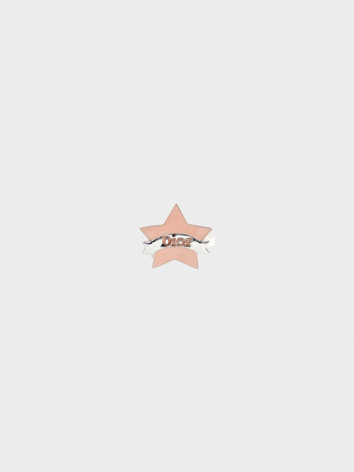 Christian Dior 2000s Baby Pink Star Ribbon Ring