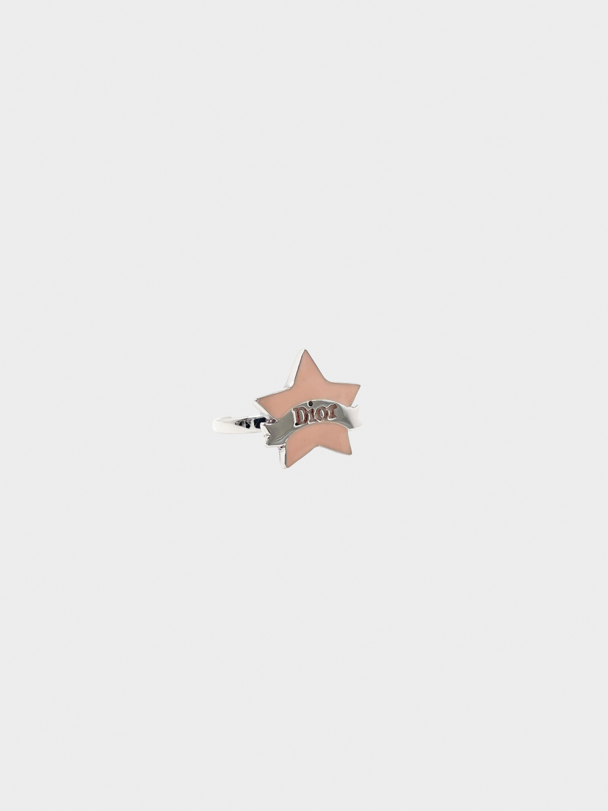 Christian Dior 2000s Baby Pink Star Ribbon Ring