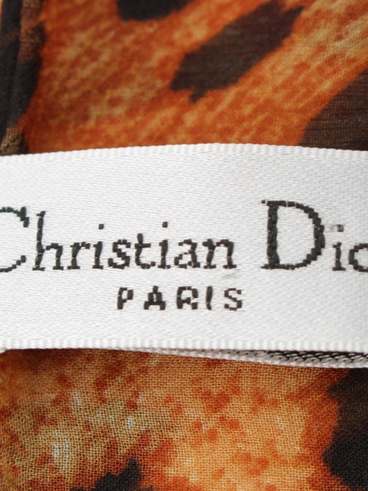 Christian Dior 2004 Silk Leopard Scarf