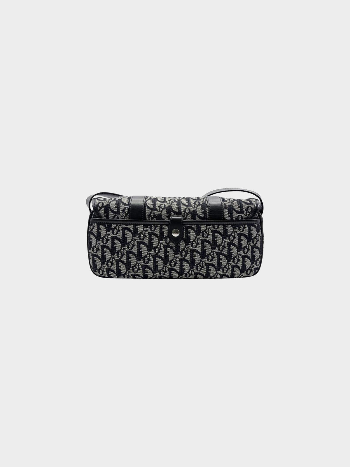Christian Dior 2004 Dark Grey Trotter Shoulder Bag