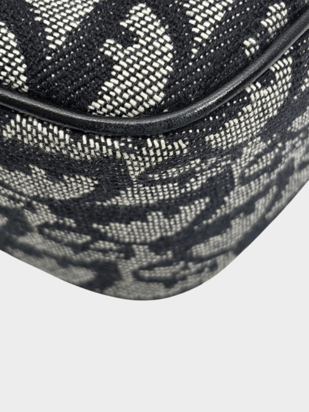 Christian Dior 2004 Dark Grey Trotter Shoulder Bag