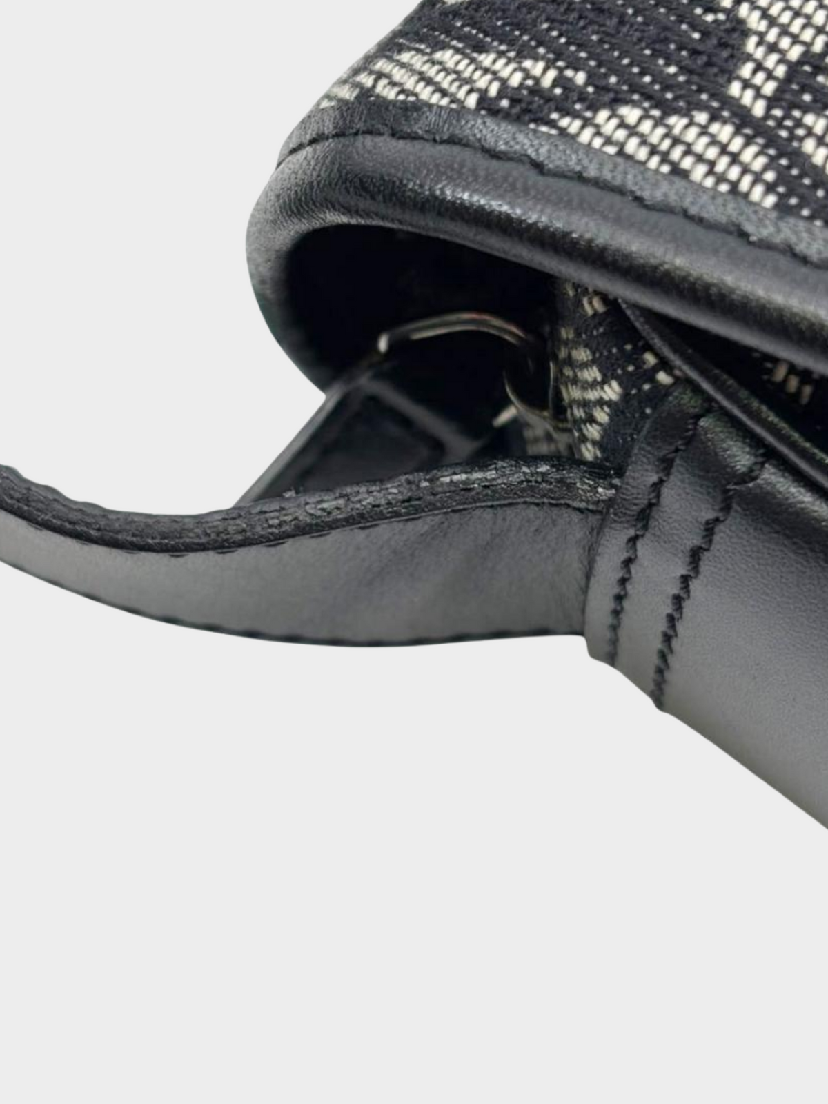 Christian Dior 2004 Dark Grey Trotter Shoulder Bag