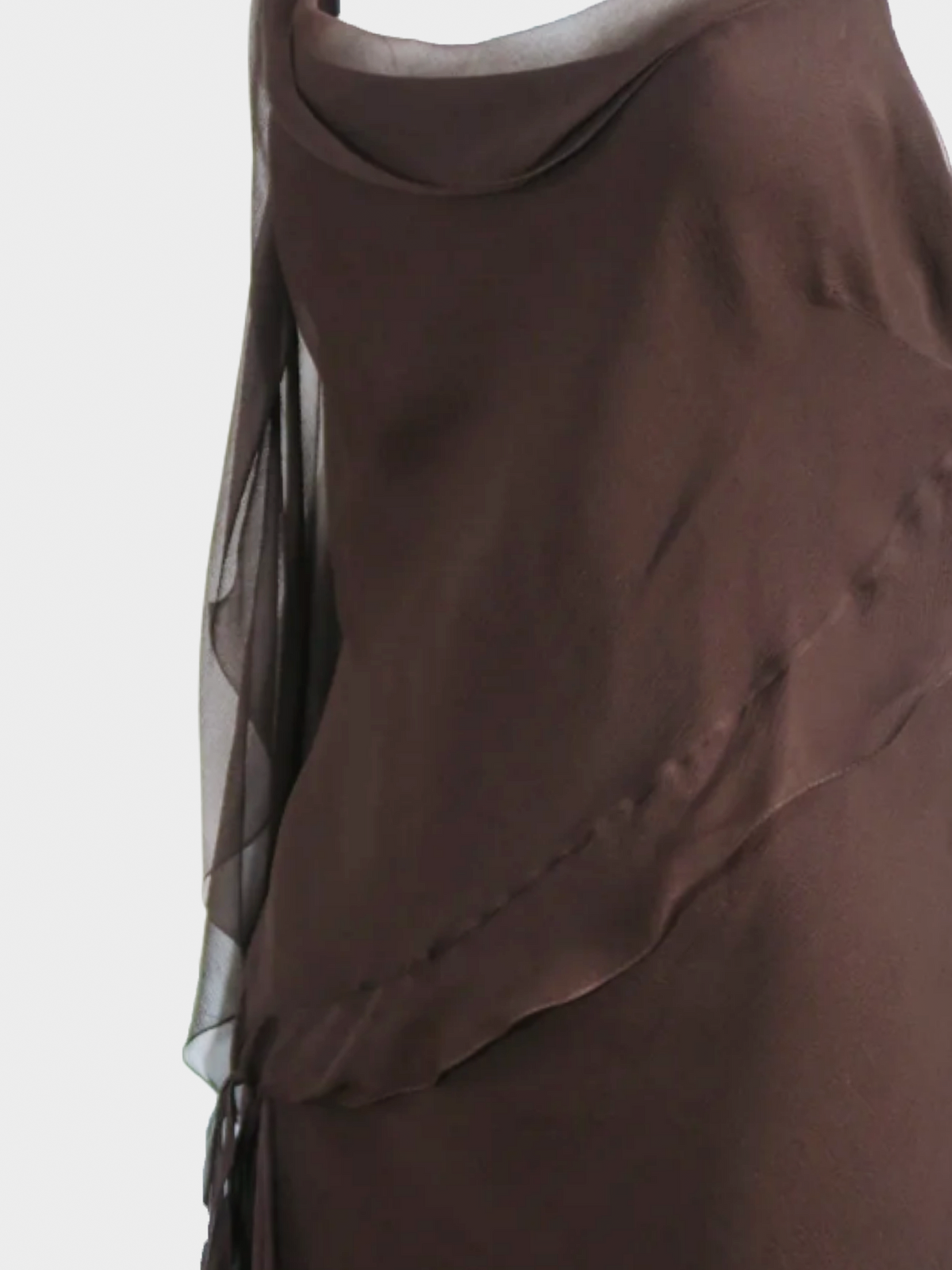 Christian Dior FW 2005 Brown Silk Dress