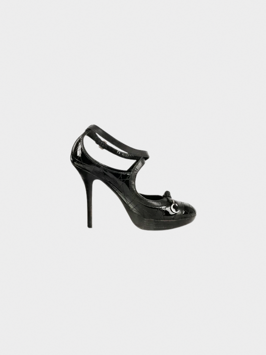 Christian Dior 2000s Black Patent Leather Heels
